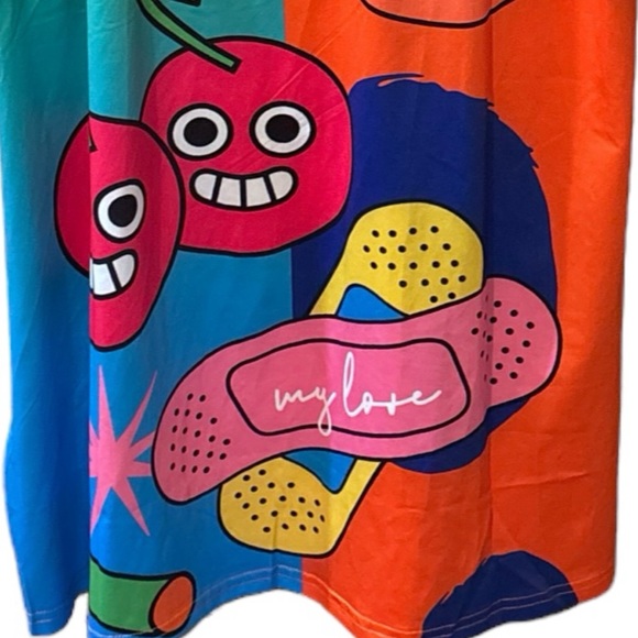 Denim Love Graphic Smiley Face Dress - Picture 14 of 16